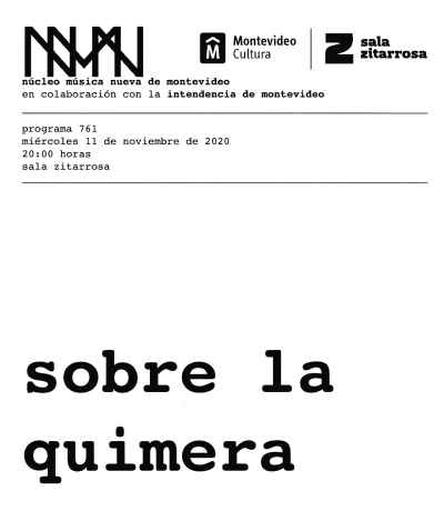 Programa del concierto NMN del 11 de noviembre 2020